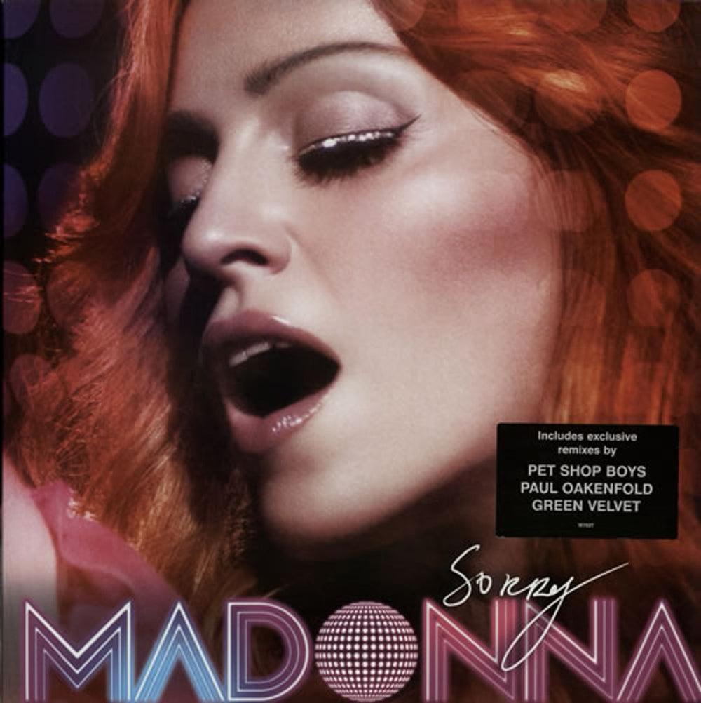 Madonna Sorry - Stickered Sleeve UK 12" vinyl single (12 inch record / Maxi-single) W703T