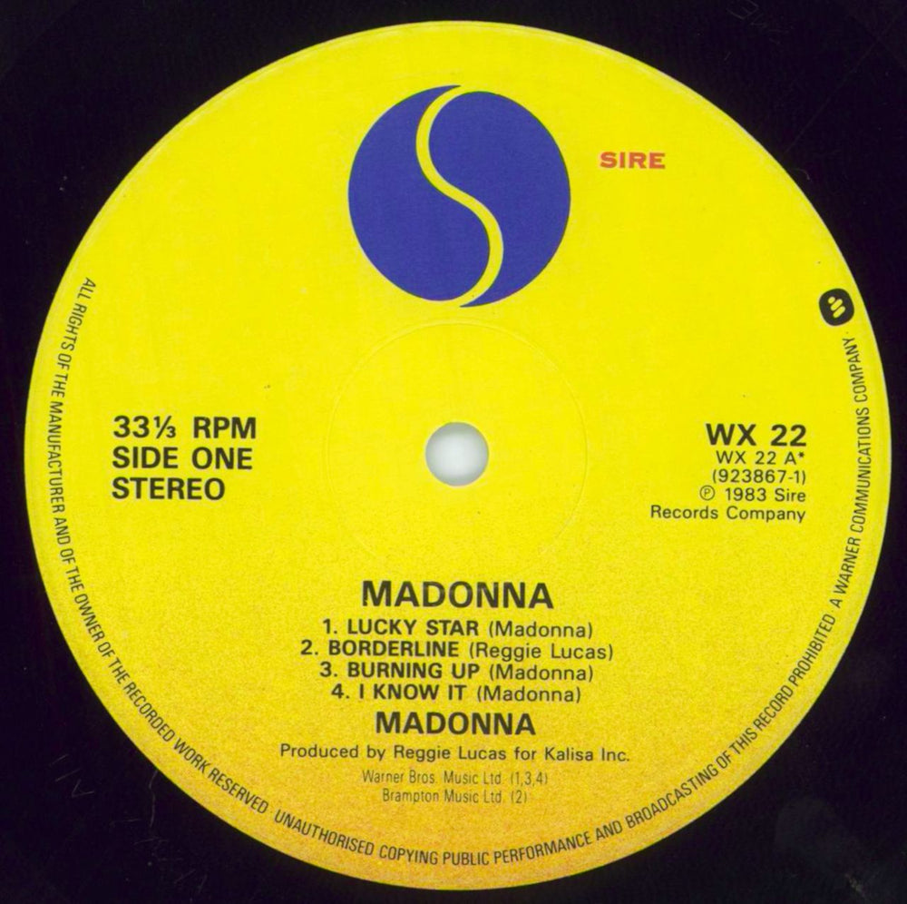 Madonna The First Album UK vinyl LP album (LP record) MADLPTH41345