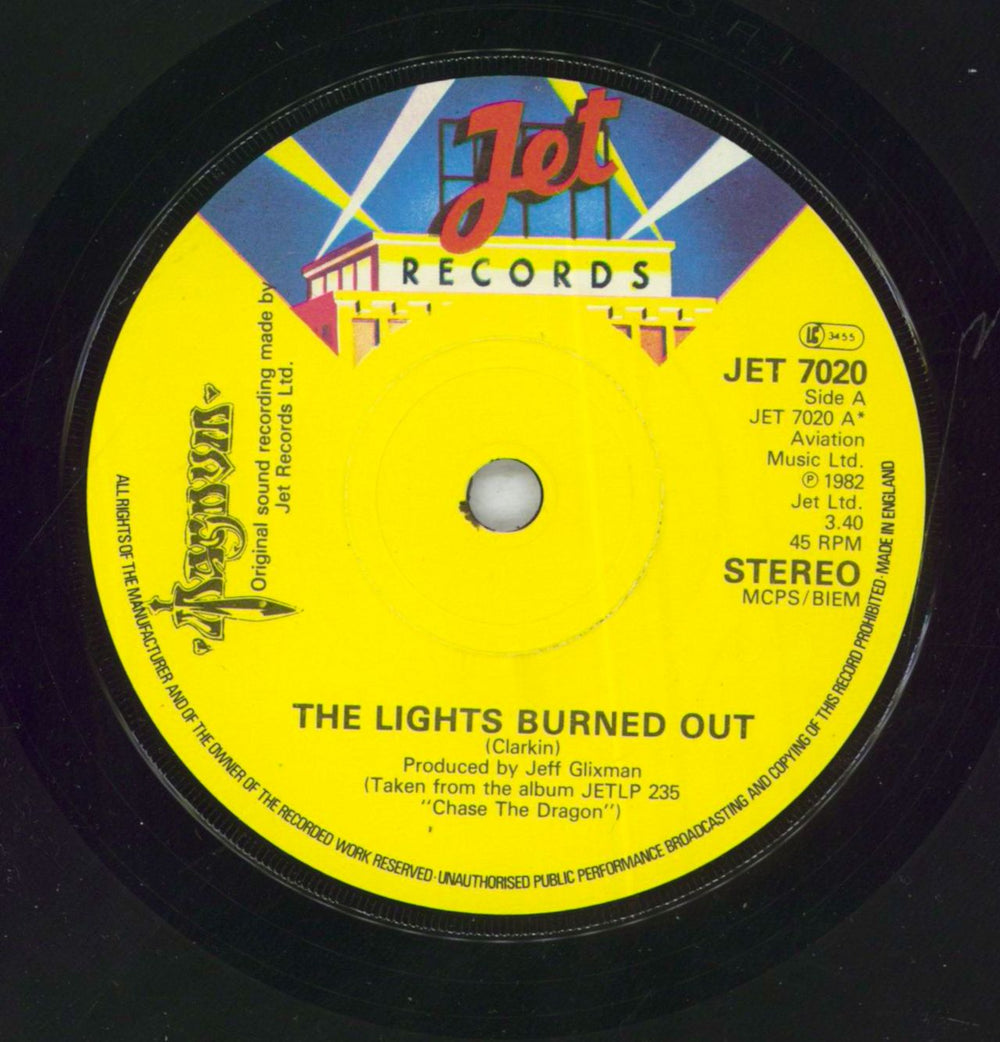 Magnum The Lights Burned Out UK 7" vinyl single (7 inch record / 45)