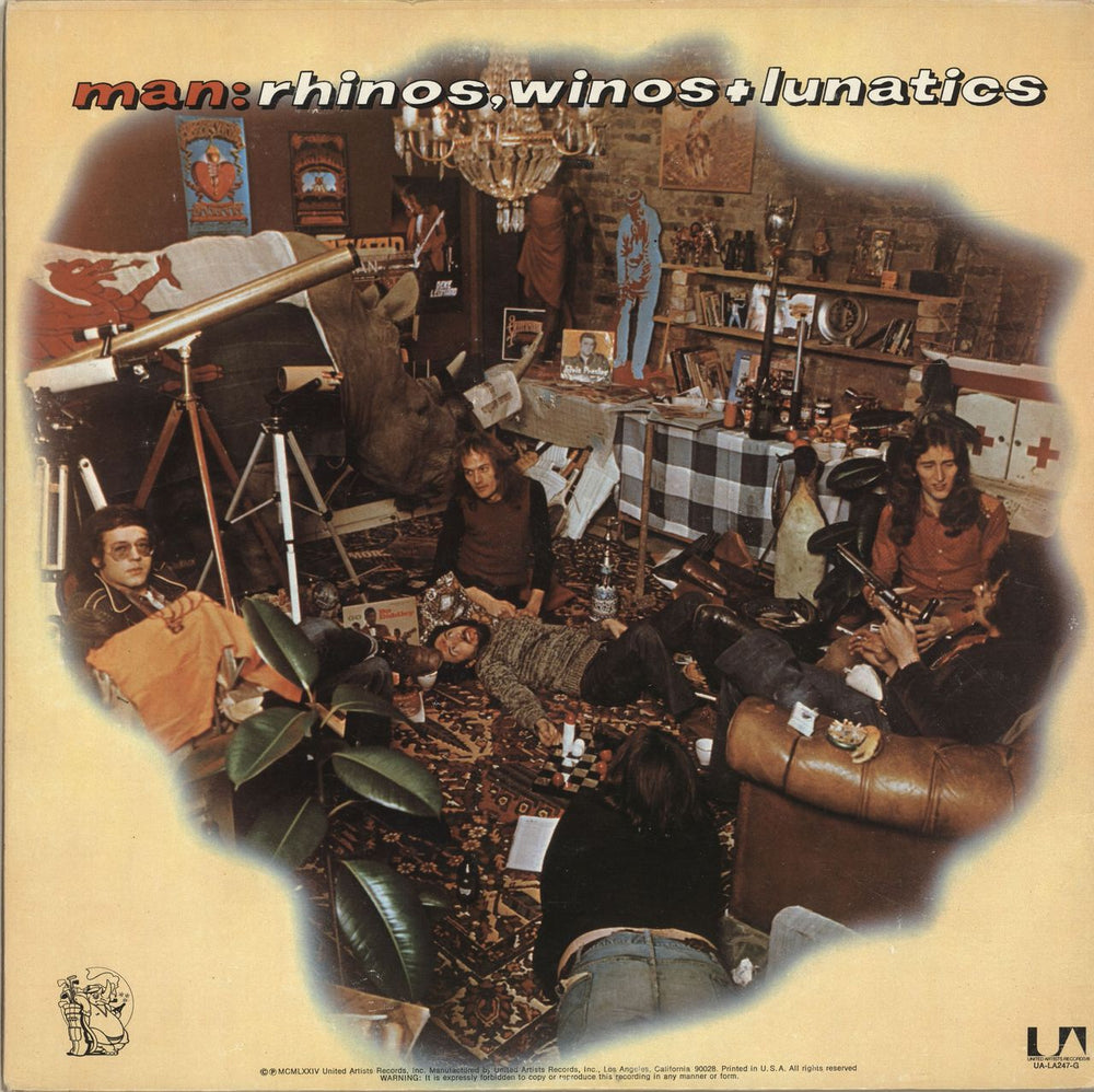 Man Rhinos, Winos + Lunatics US vinyl LP album (LP record)