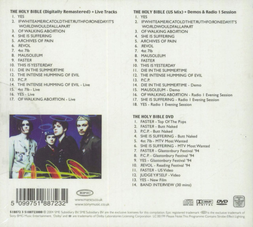 Manic Street Preachers The Holy Bible - 10th Anniversary Edition - Sealed UK 3-CD album set (Triple CD) 5099751887232