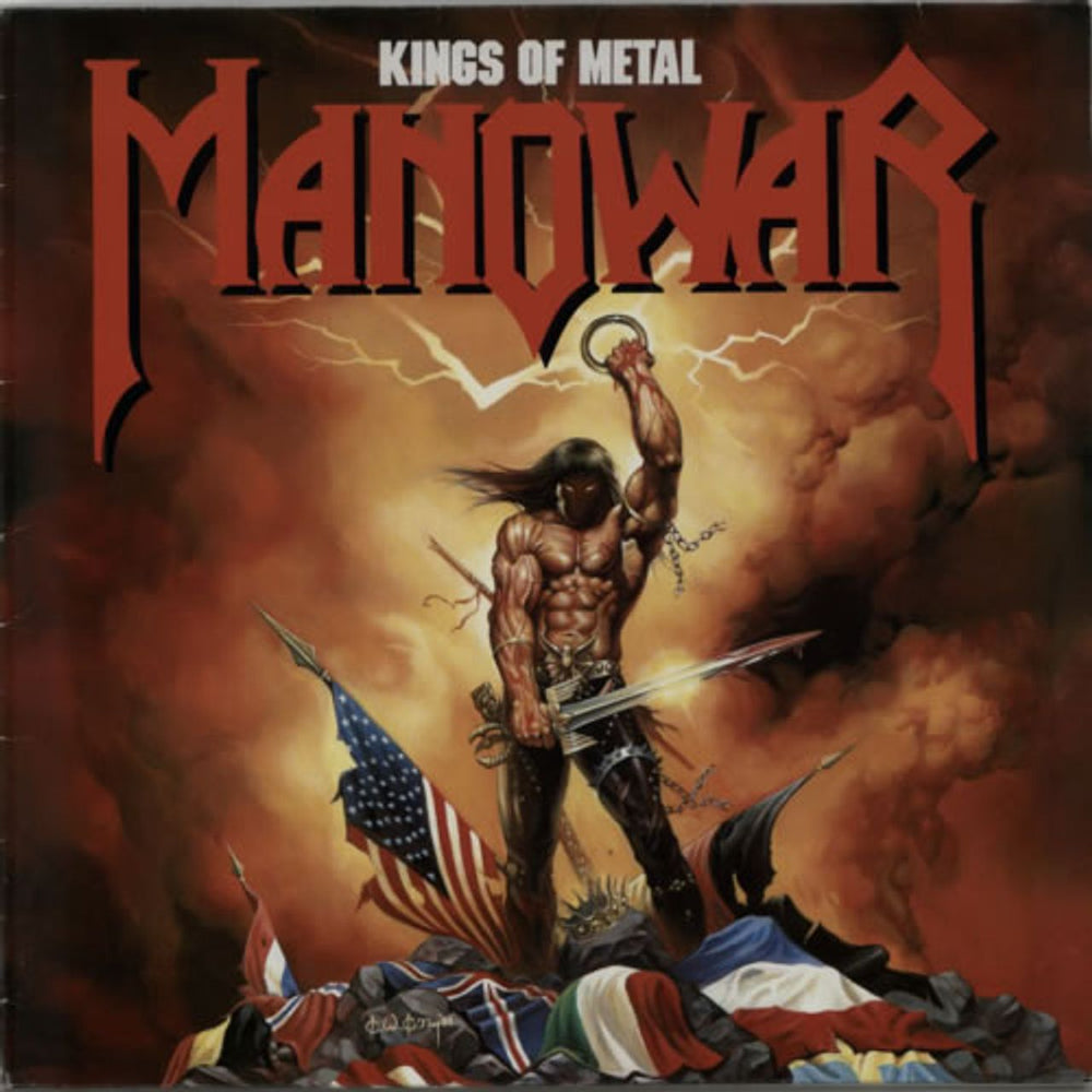 Manowar Kings Of Metal - 1st German vinyl LP album (LP record) 781930-1