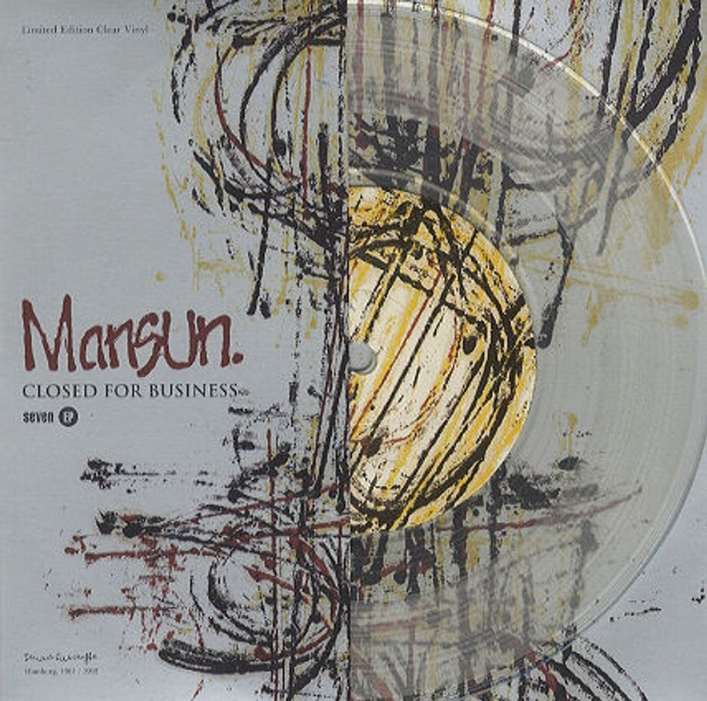 Mansun Closed For Business - Clear Vinyl UK 7" vinyl single (7 inch record / 45) R6482
