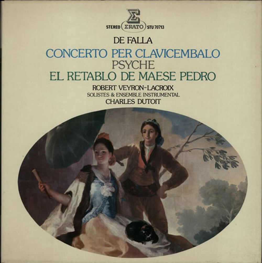 Manuel De Falla Concerto Per Clavicembalo / Psyche / El Retablo De Maese Pedro Italian vinyl LP album (LP record) STU70713