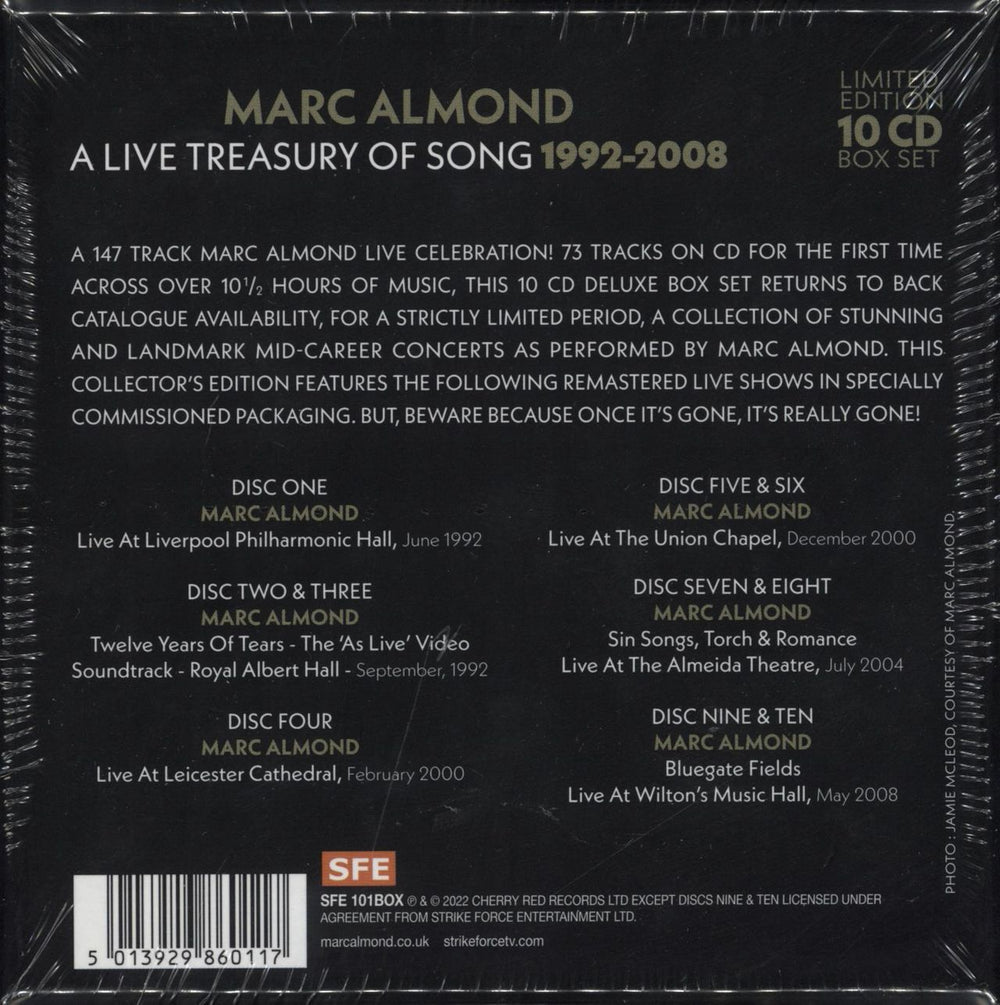 Marc Almond A Live Treasury Of Song (1992-2008) - Sealed UK CD Album Box Set 5013929860117