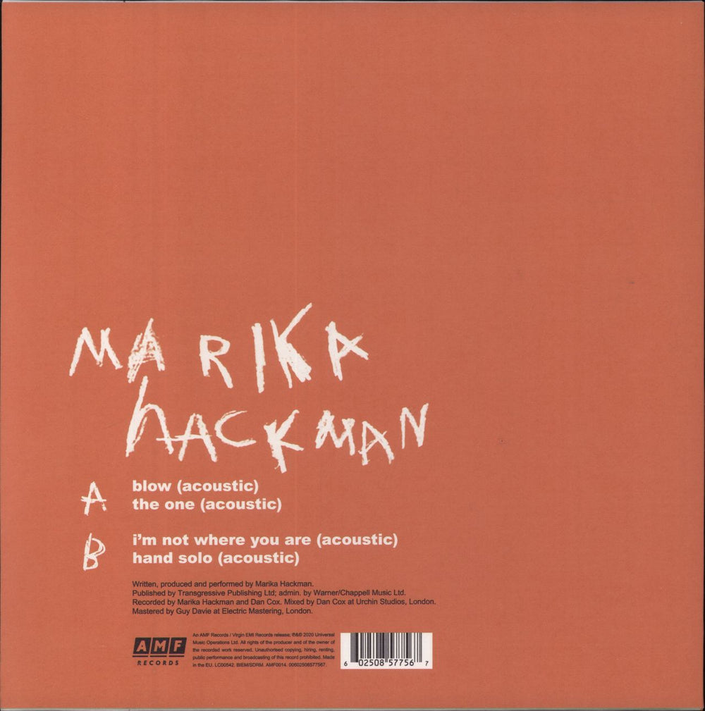 Marika Hackman Any Human Friend [Acoustic EP] - RSD20 UK 10" vinyl single (10 inch record) 602508577567