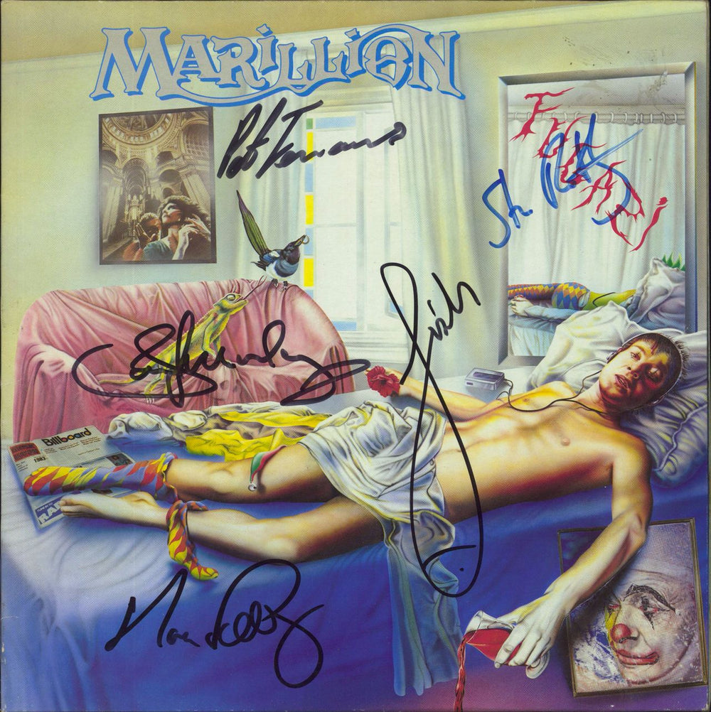 Marillion Fugazi - Fully Autographed UK vinyl LP album (LP record) EMC2400851