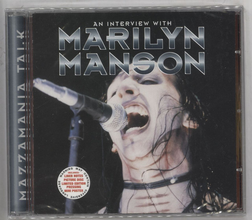 Marilyn Manson Mazzamania Talk UK CD album (CDLP) RVCD265