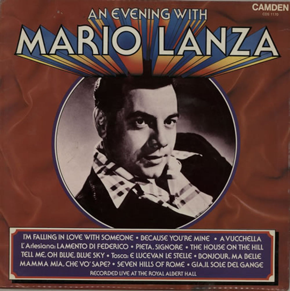 Mario Lanza An Evening With Mario Lanza UK vinyl LP album (LP record) CDS1170