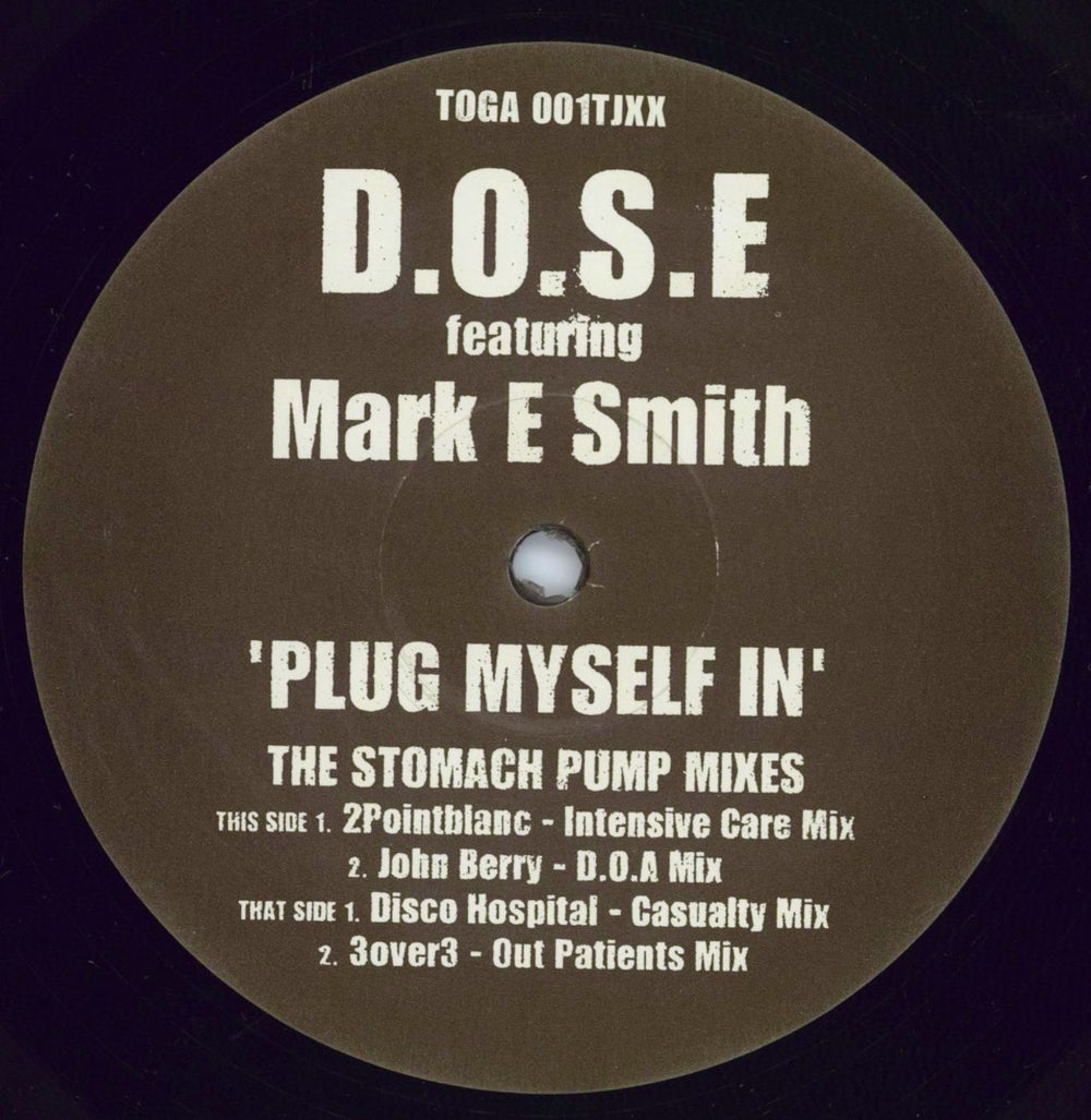 Mark E Smith Plug Myself In (The Stomach Pump Mixes) UK Promo 12" vinyl single (12 inch record / Maxi-single) TOGA001TJXX