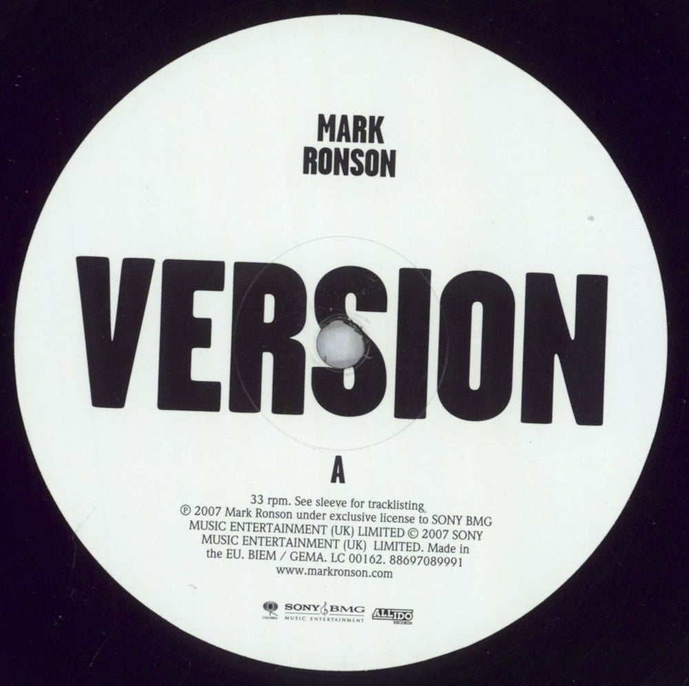 Mark Ronson Version UK 2-LP vinyl record set (Double LP Album) RM-2LVE828764