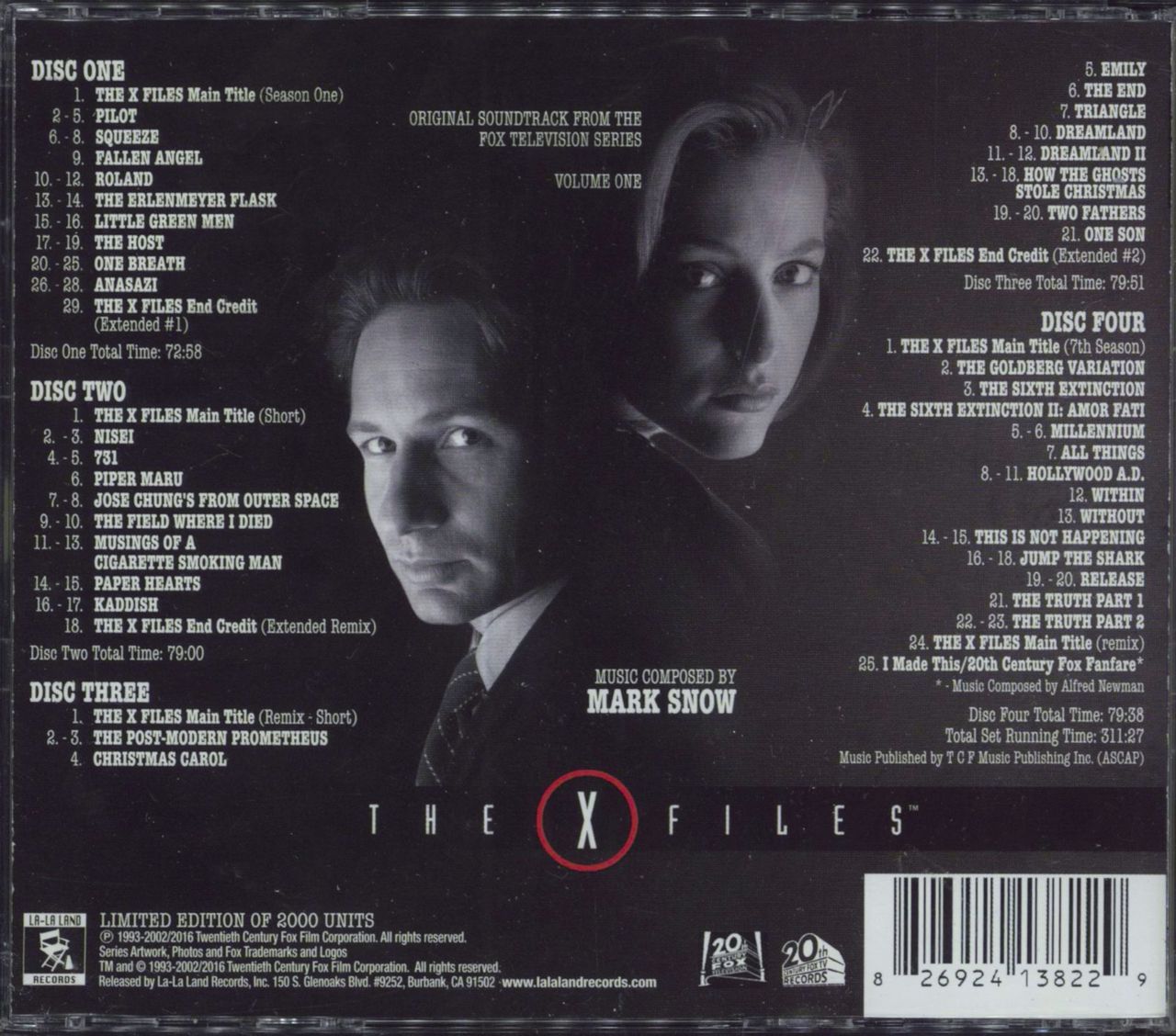 THE X-FILES VOLUME ONE 4CD-