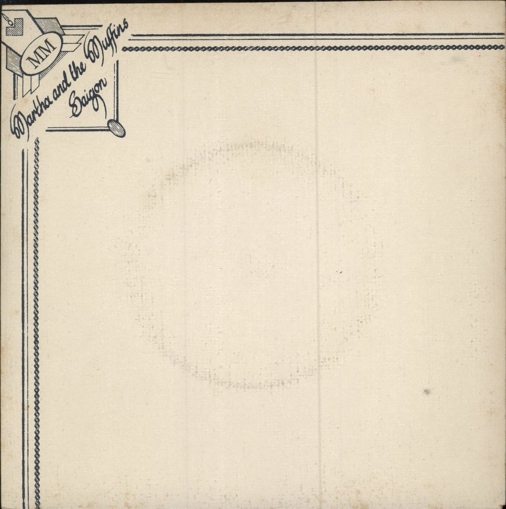 Martha & The Muffins Saigon - Solid - Blue UK 7" vinyl single (7 inch record / 45) DIN17