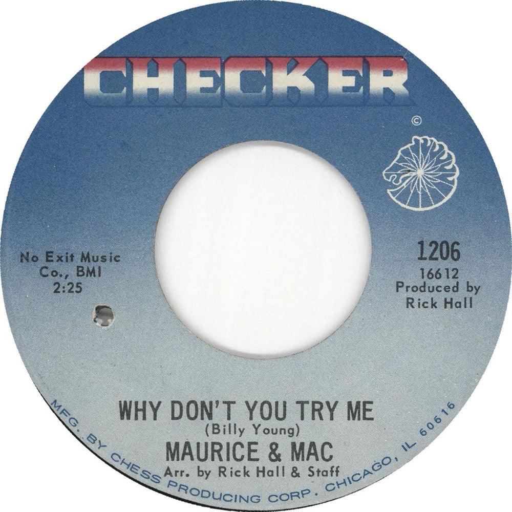 Maurice & Mac Why Don't You Try Me US 7" vinyl single (7 inch record / 45) 1206