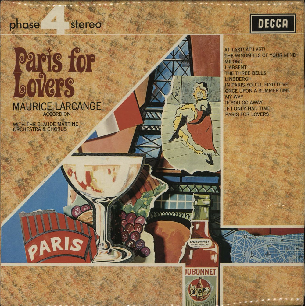 Maurice Larcange Paris For Lovers UK vinyl LP album (LP record) PFS4168