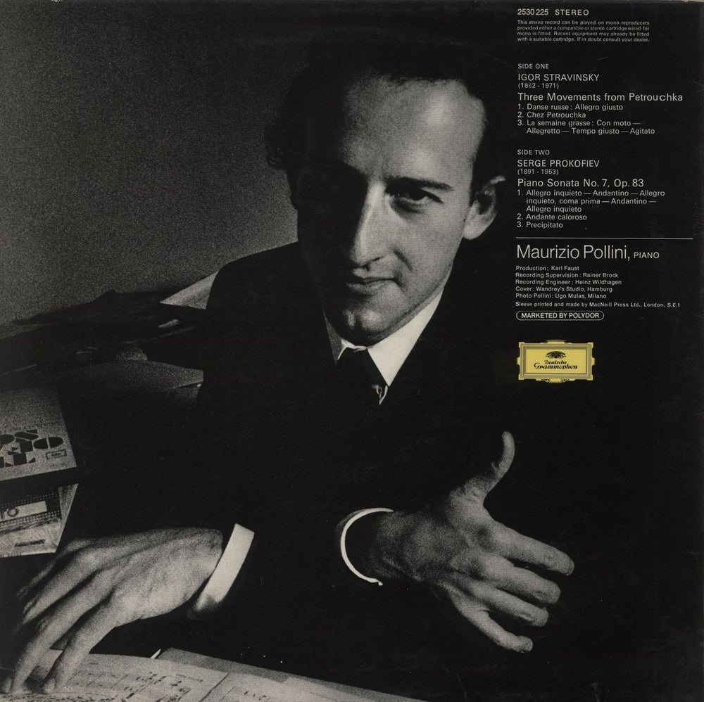 Maurizio Pollini Igor Stravinsky: Petrouchka / Serge Prokofiev: Sonata No. 7 Op.83 UK vinyl LP album (LP record)
