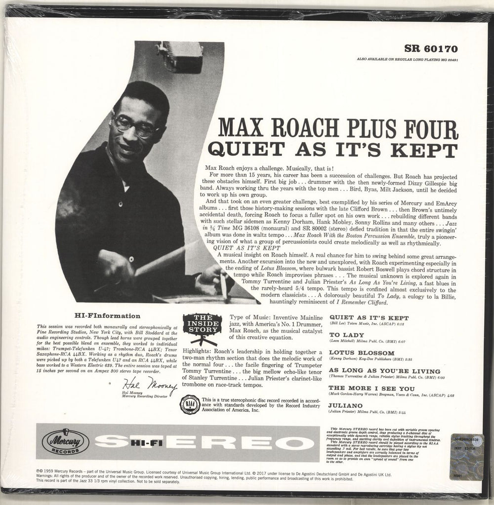 Max Roach Quiet As Its Kept - Sealed UK vinyl LP album (LP record)