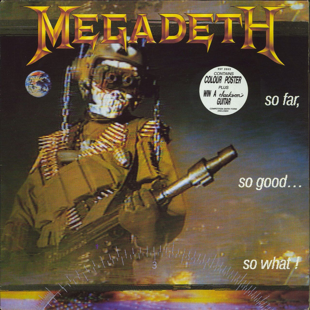 Megadeth So Far, So Good... So What! - Hypestickered UK vinyl LP album (LP record) EST2053