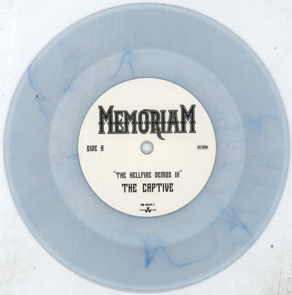 Memoriam The Hellfire Demos III - Clear Ice Blue Vinyl German 7" vinyl single (7 inch record / 45) 6FT07TH816617