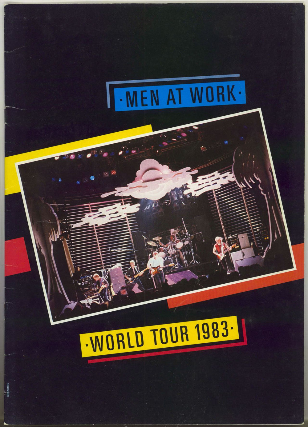 Men At Work World Tour 1983 + ticket stubs UK tour programme TOUR PROGRAMME