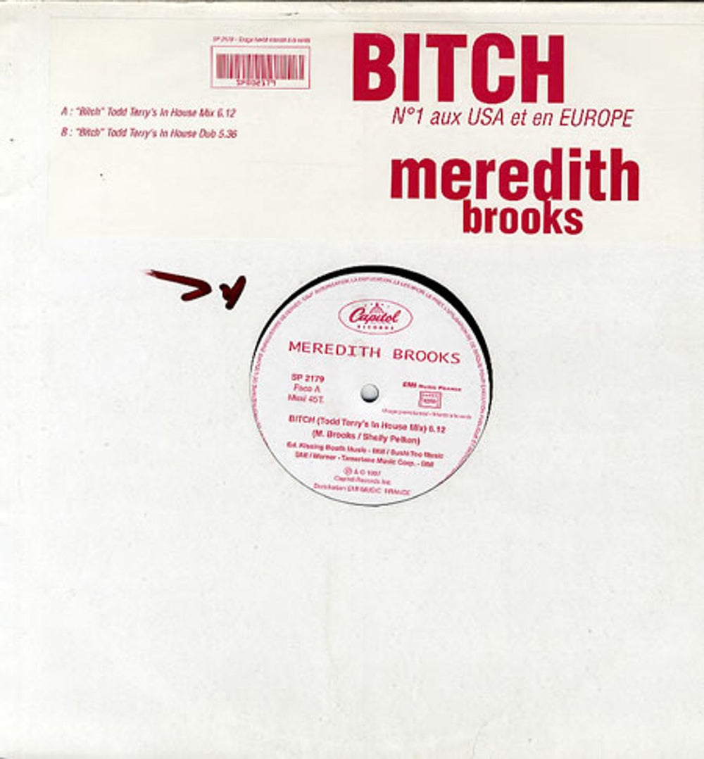 Meredith Brooks Bitch French Promo 12" vinyl single (12 inch record / Maxi-single) SP2179