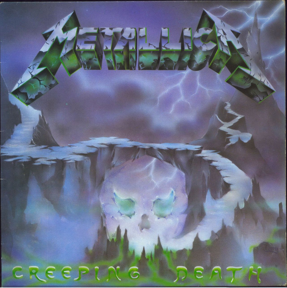 Metallica Creeping Death - Blue Vinyl - EX UK 12" vinyl single (12 inch record / Maxi-single) CV12KUT112