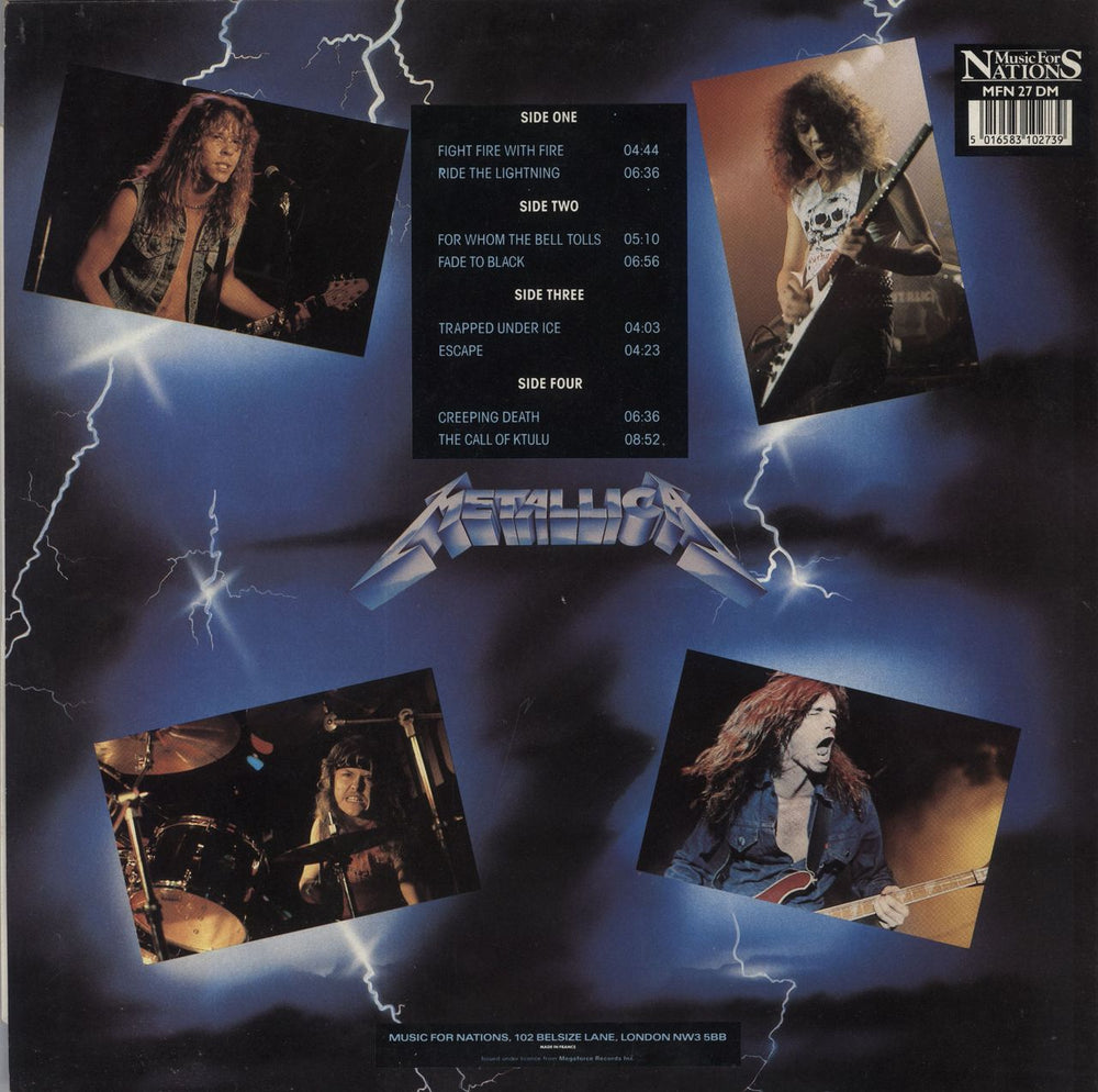 Metallica Ride The Lightning - D.M.M - Hype Stickered + Insert - EX UK 2-LP vinyl record set (Double LP Album) 5016583102739