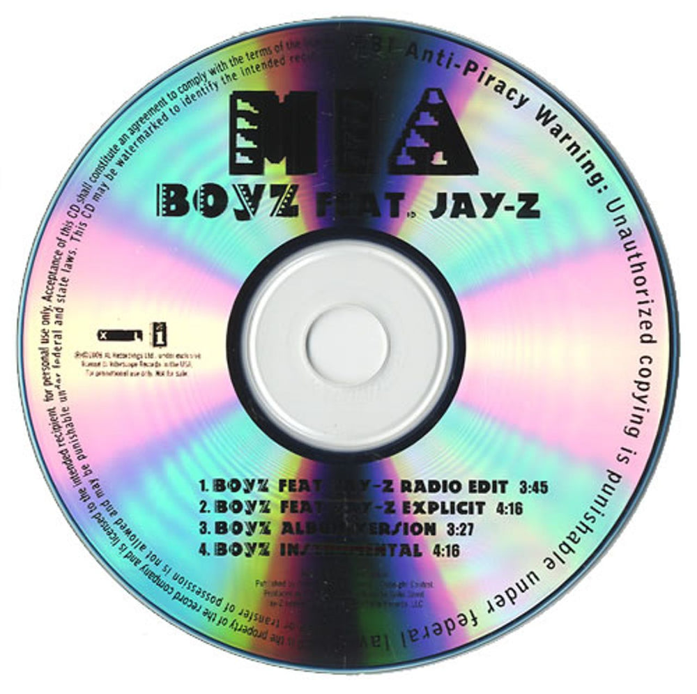 MIA Boyz US Promo CD-R acetate CD-R-ACETATE