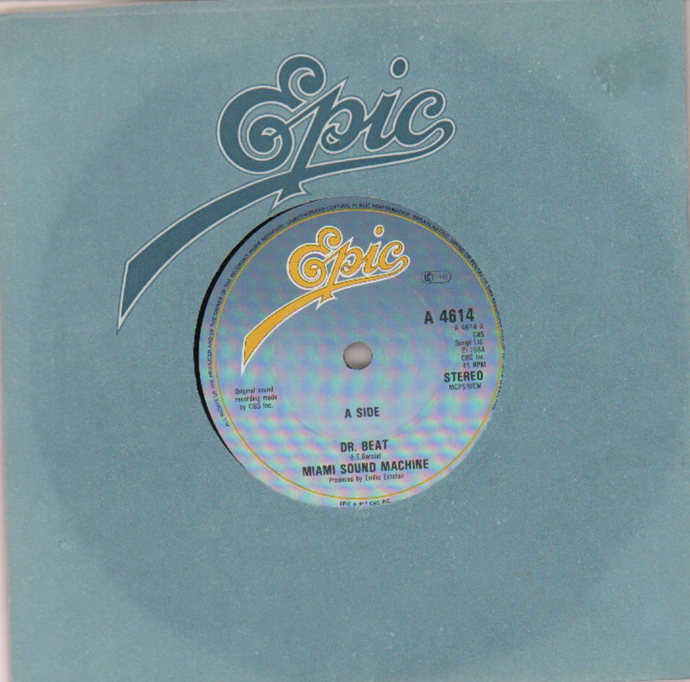 Miami Sound Machine Dr Beat - Solid UK 7" vinyl single (7 inch record / 45) A4614