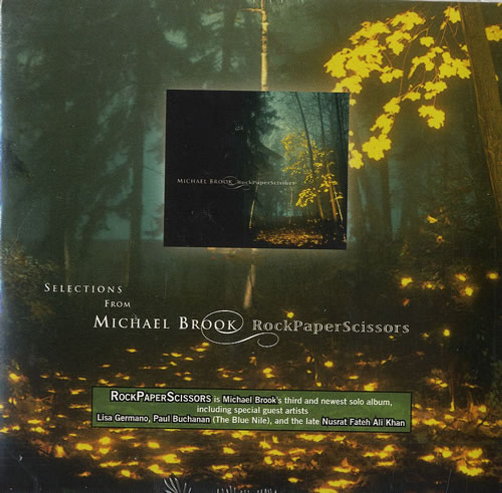 Michael Brook Selections From RockPaperScissors US Promo CD single (CD5 / 5") CRBHE-PRO-CDS-01