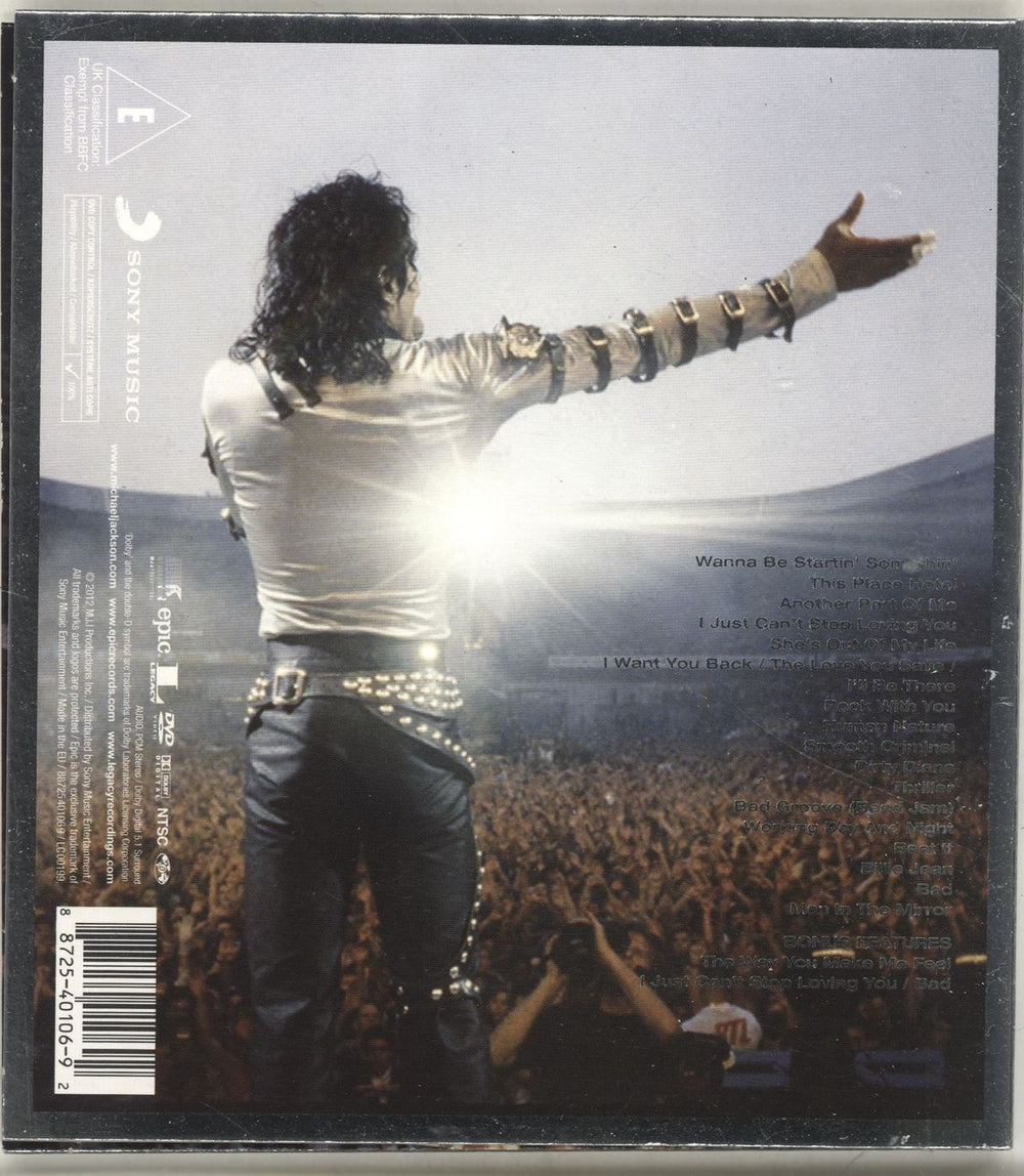 Michael Jackson Live At Wembley July 16, 1988 UK DVD M-JDDLI695787