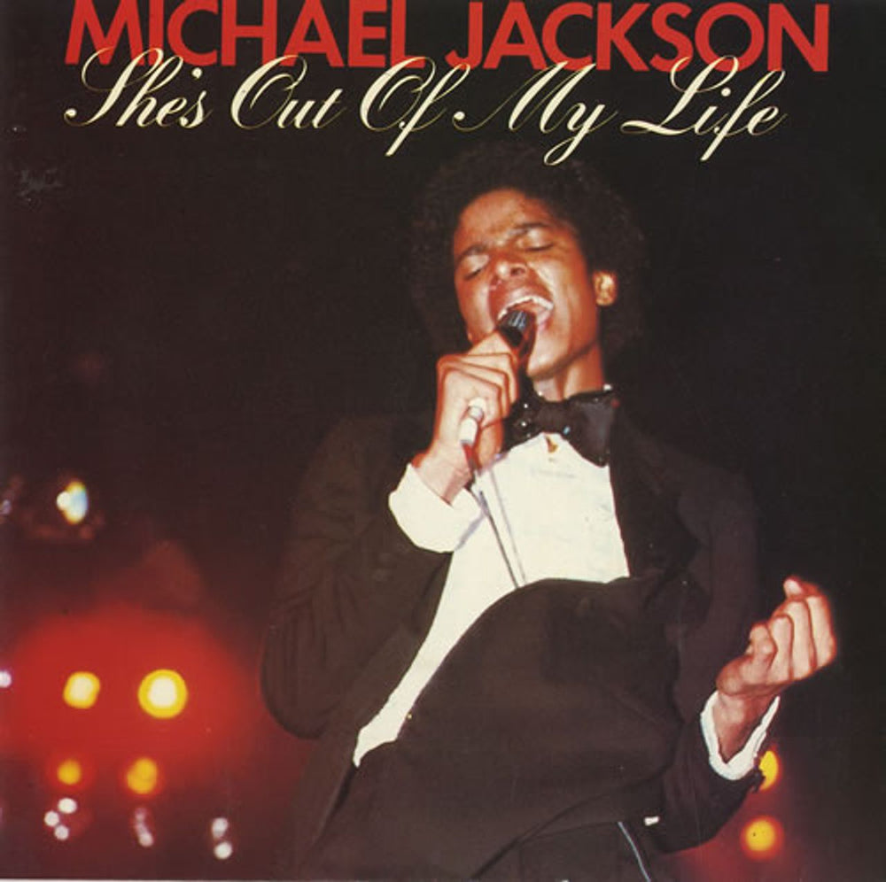 Michael Jackson She's Out Of My Life - P/S UK 7" vinyl single (7 inch record / 45) EPC8384