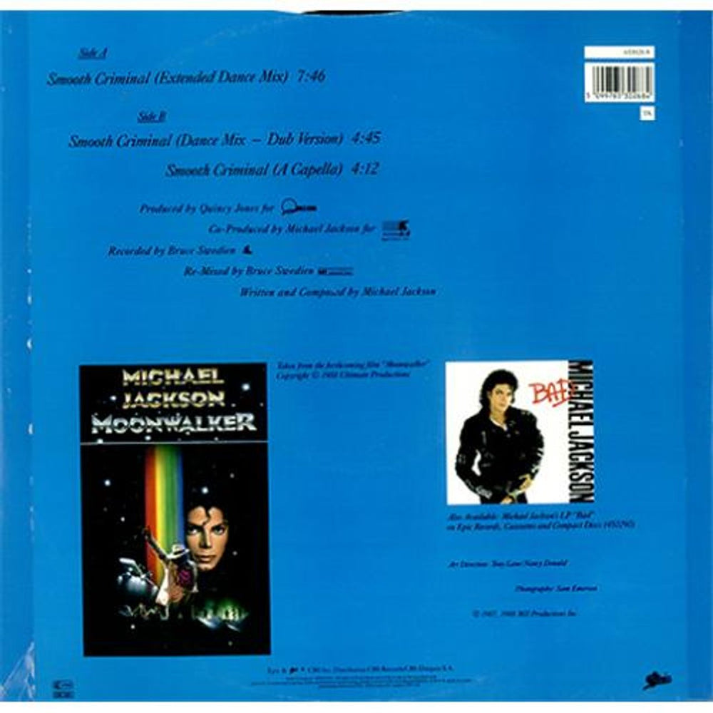 Michael Jackson Smooth Criminal UK 12" vinyl single (12 inch record / Maxi-single) M-J12SM29240