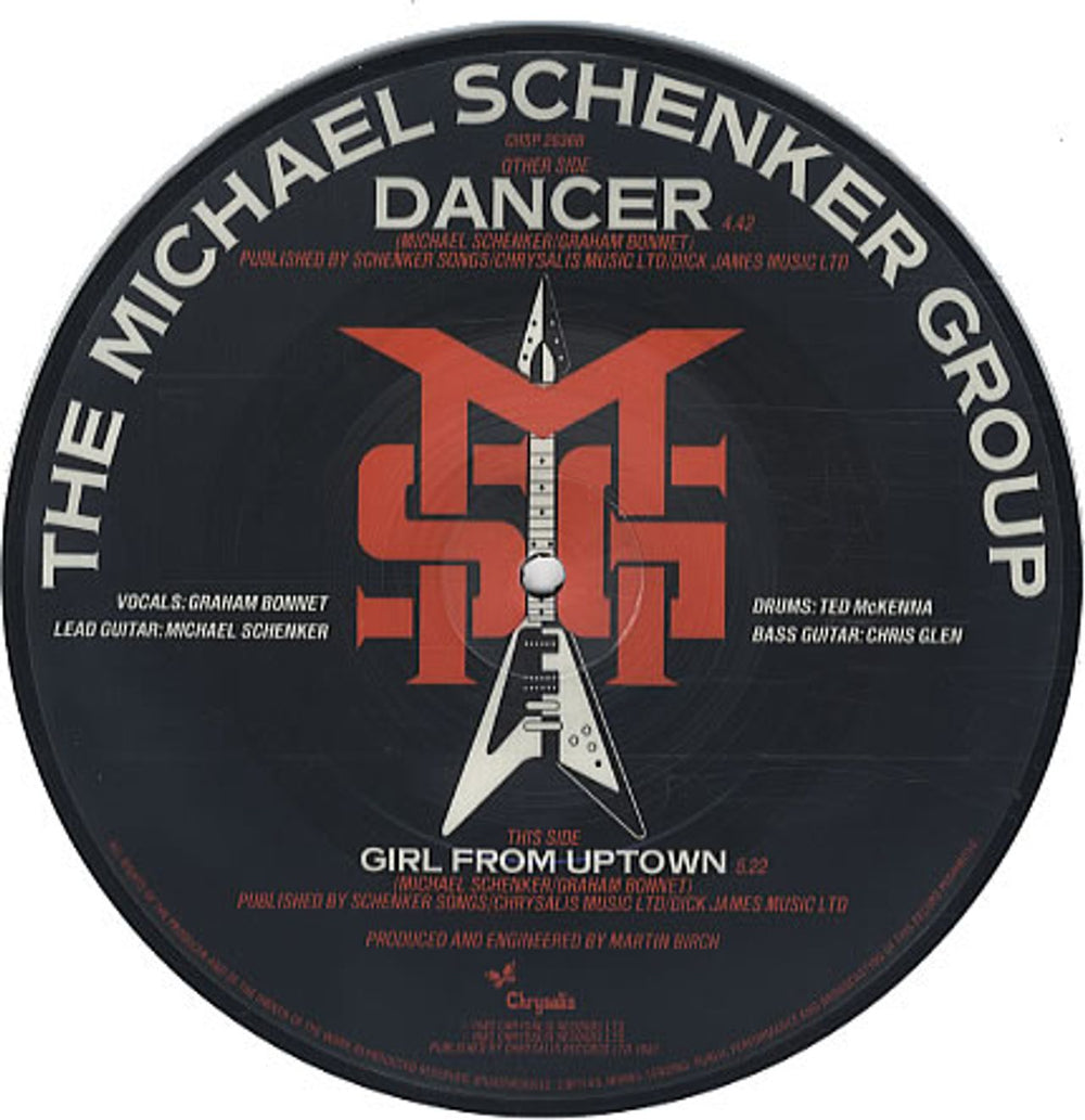 Michael Schenker Group Dancer UK 7" vinyl picture disc (7 inch picture disc single) MSG7PDA340998