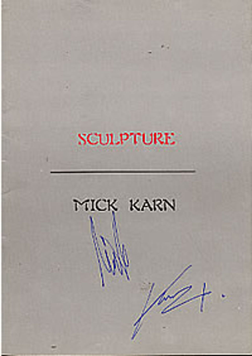 Mick Karn Sculpture - Autographed UK Promo memorabilia BROCHURE