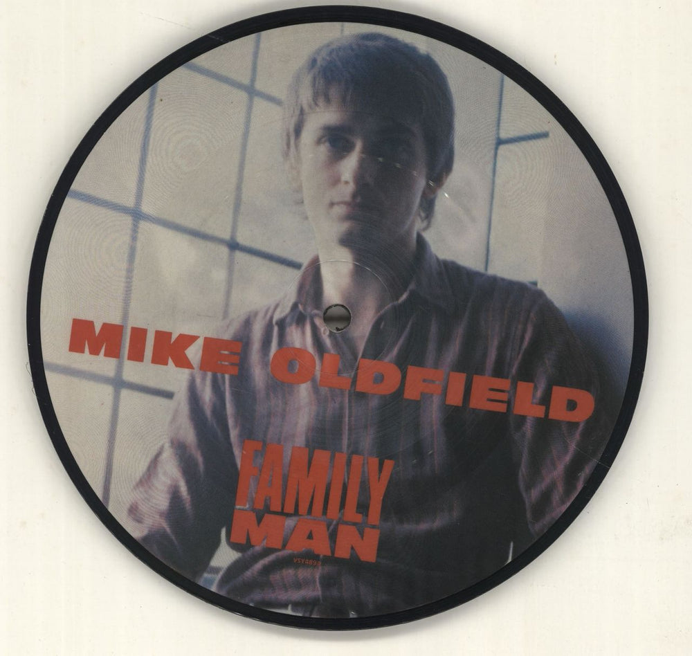 Mike Oldfield Family Man UK 7" vinyl picture disc (7 inch picture disc single) VSY489