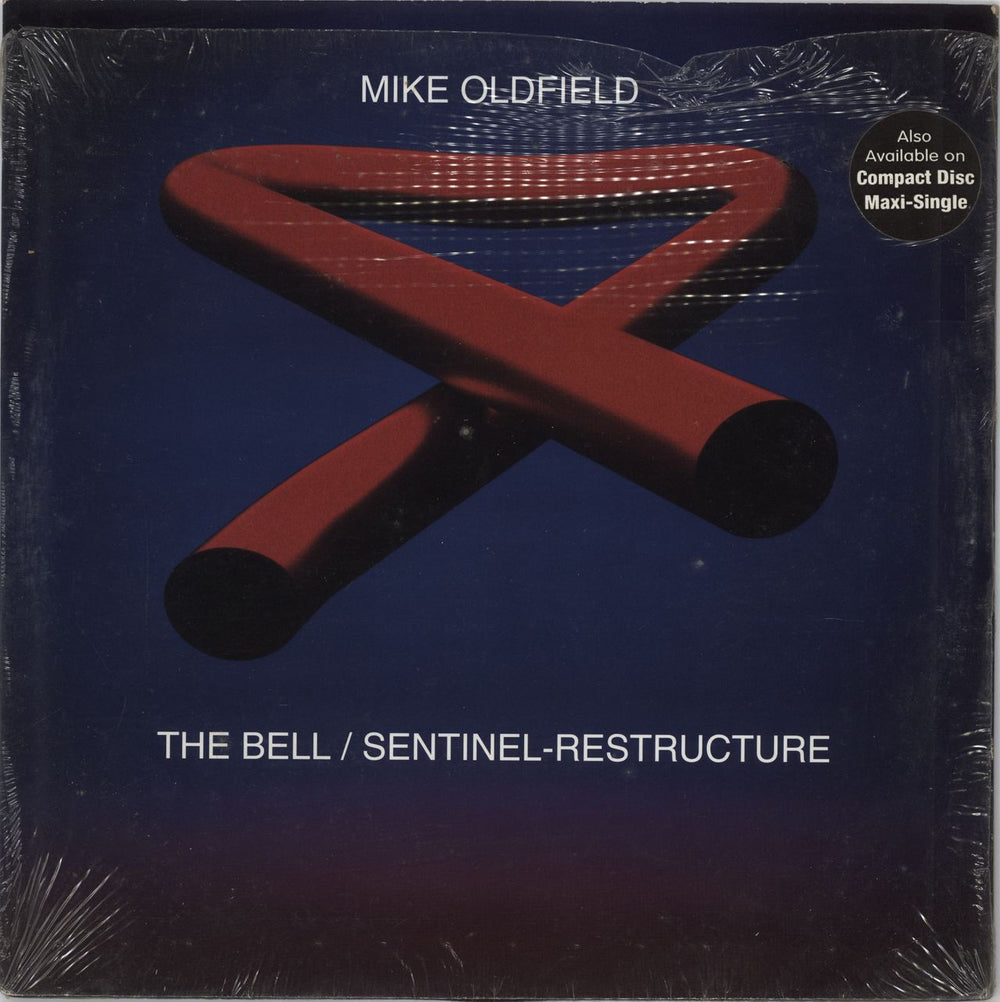 Mike Oldfield The Bell / Sentinel-Restructure - shrink US 12" vinyl single (12 inch record / Maxi-single) 40749-0