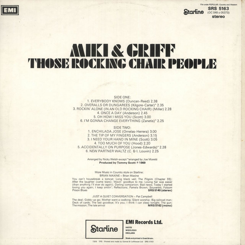 Miki & Griff Those Rocking Chair People UK vinyl LP album (LP record)