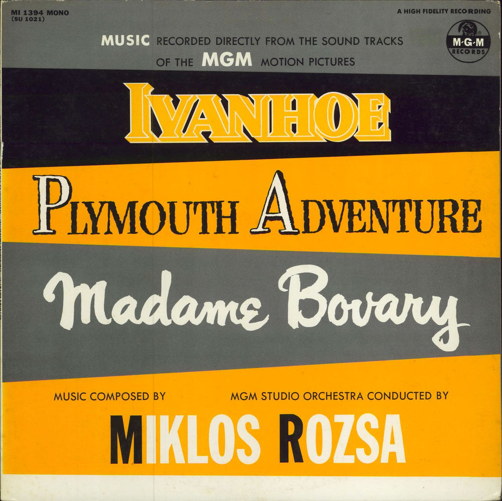 Miklos Rozsa Ivanhoe / Plymouth Adventure / Madame Bovary Japanese vinyl LP album (LP record) MI1394