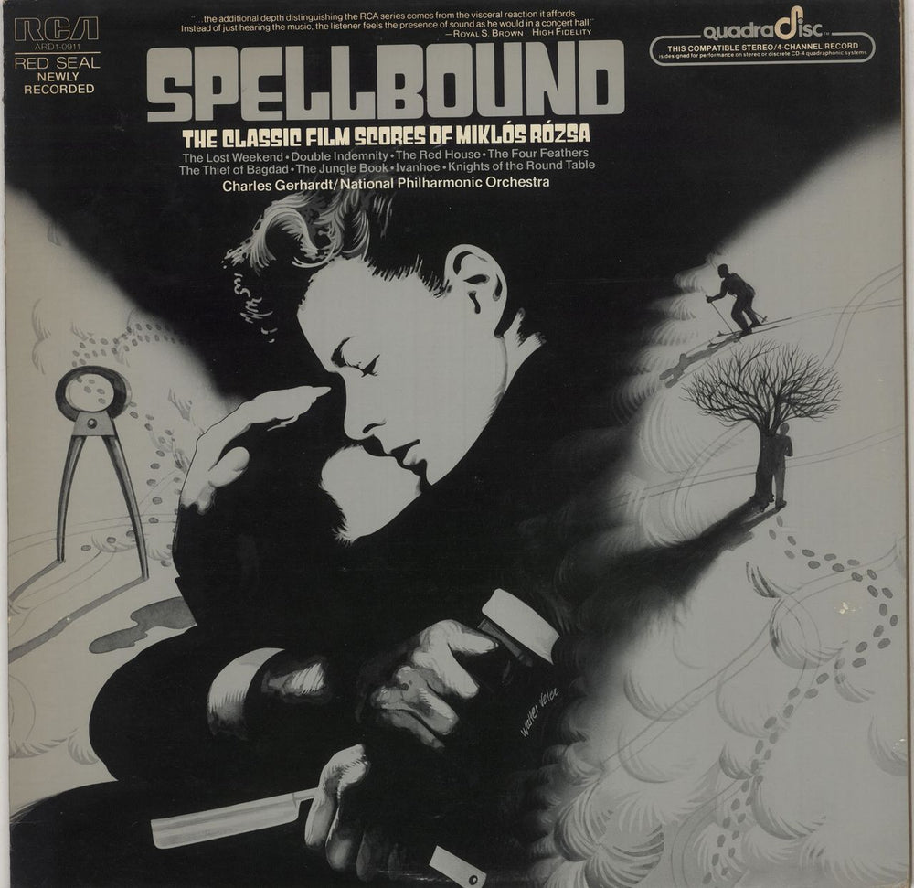 Miklos Rozsa Spellbound - Quad US vinyl LP album (LP record) ARD1-0911