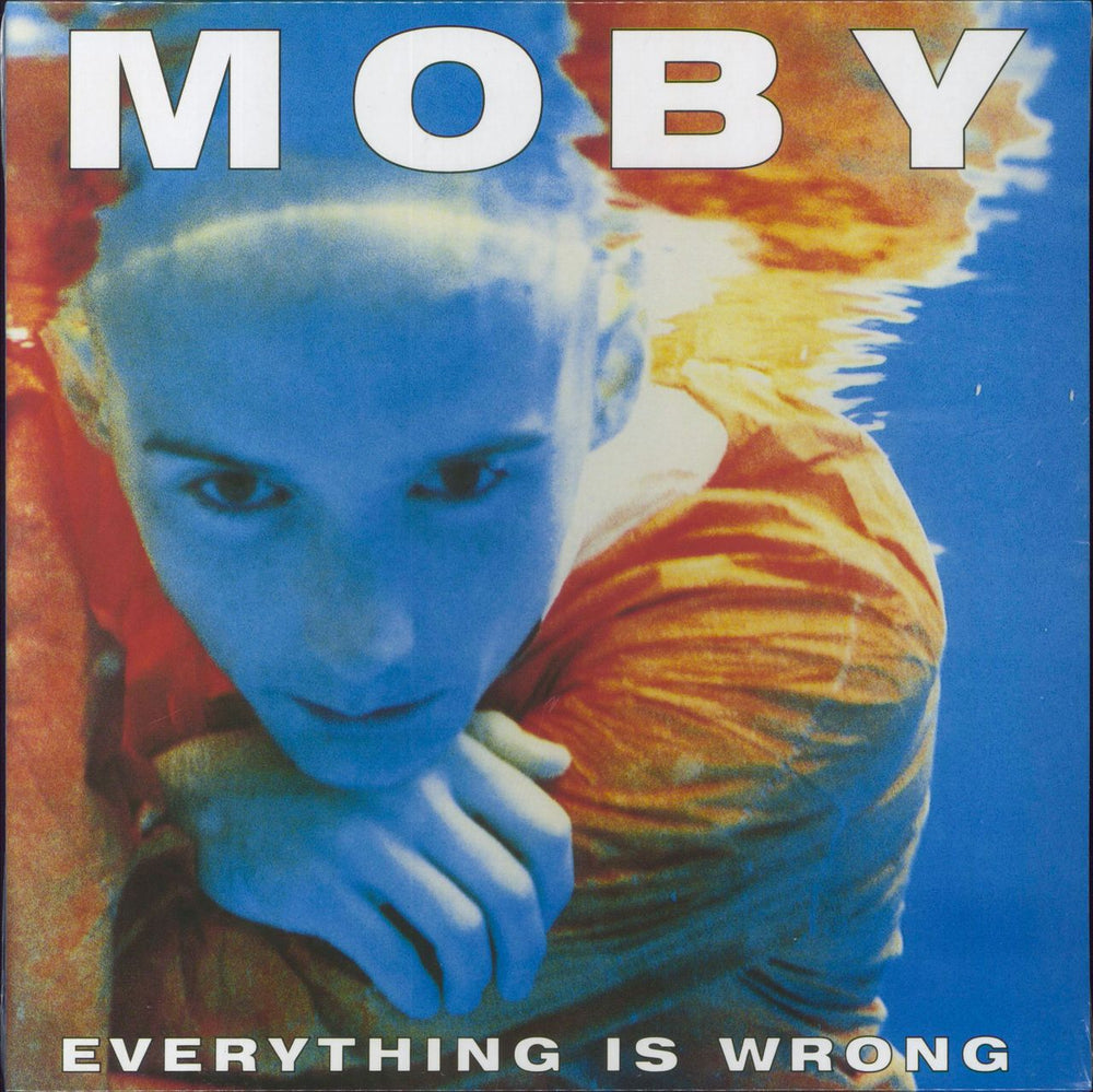 Moby Everything Is Wrong - Blue Vinyl - Sealed UK vinyl LP album (LP record) IDIOTR003