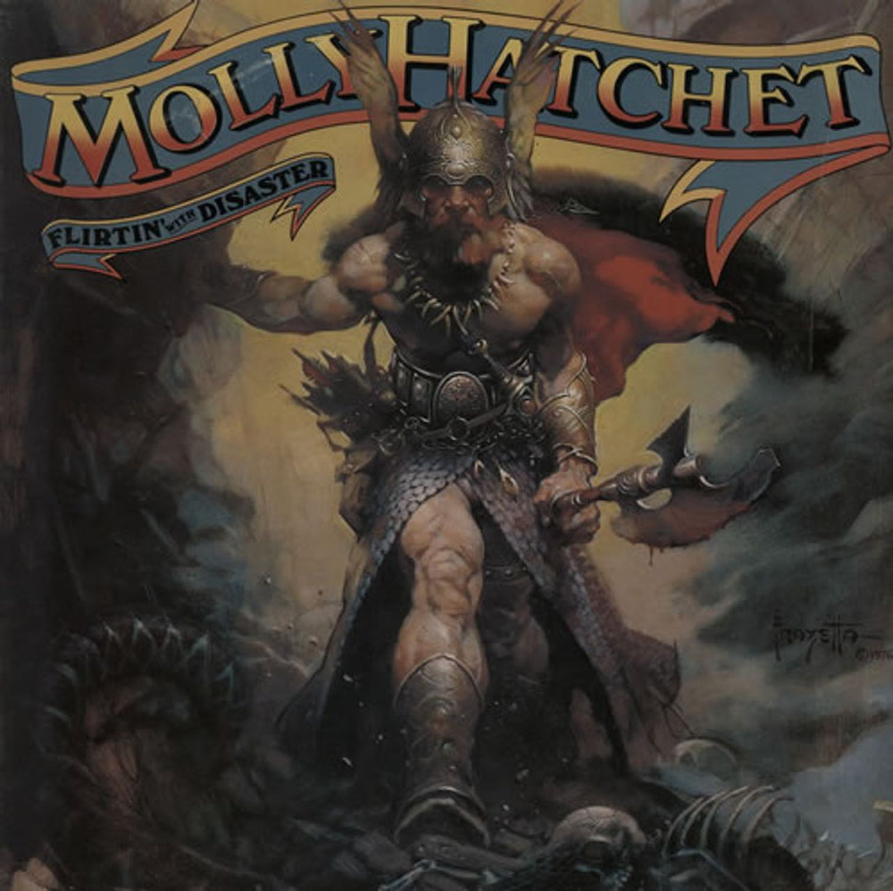 Molly Hatchet Flirtin' With Disaster + lyric inner UK vinyl LP album (LP record) EPC83791