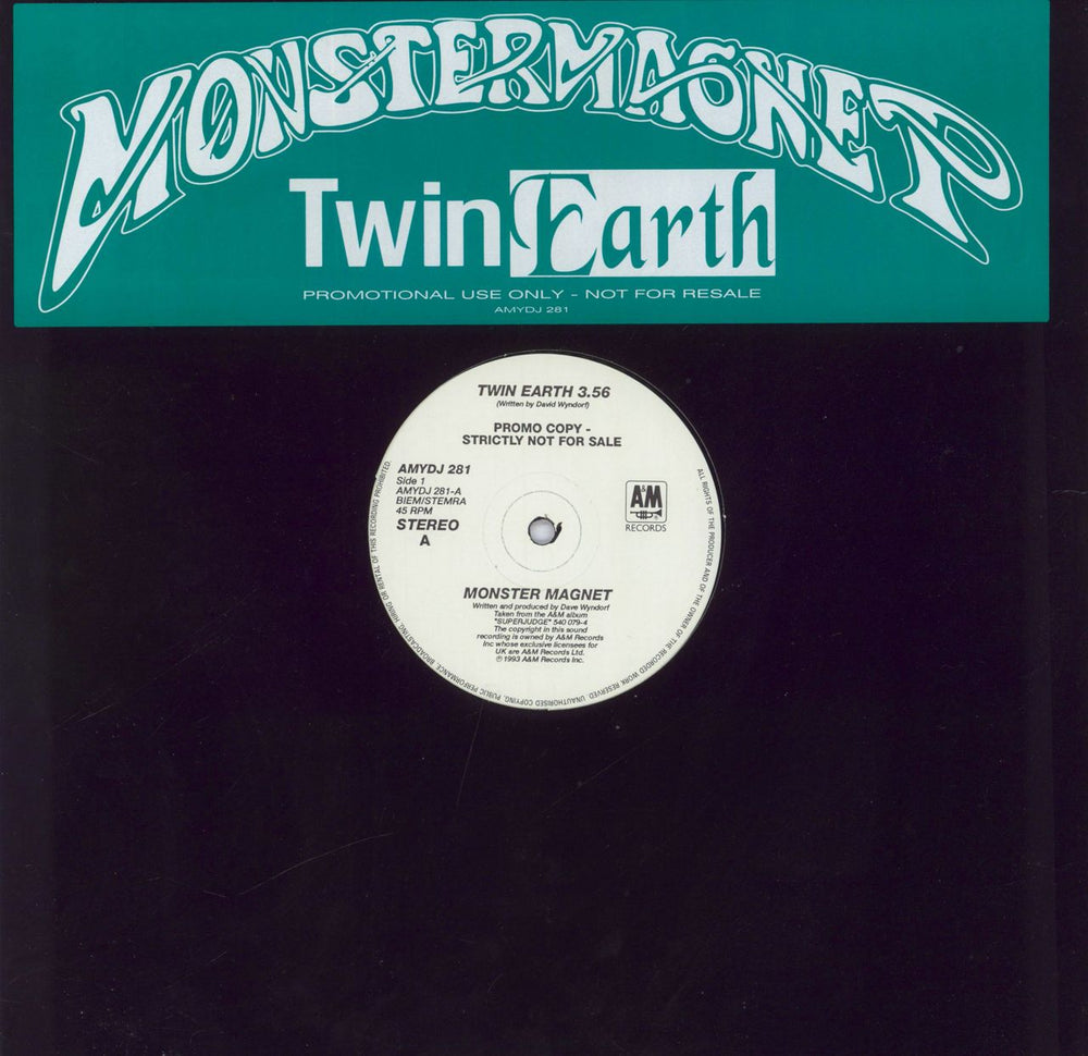 Monster Magnet Twin Earth UK Promo 12" vinyl single (12 inch record / Maxi-single) AMYDJ281