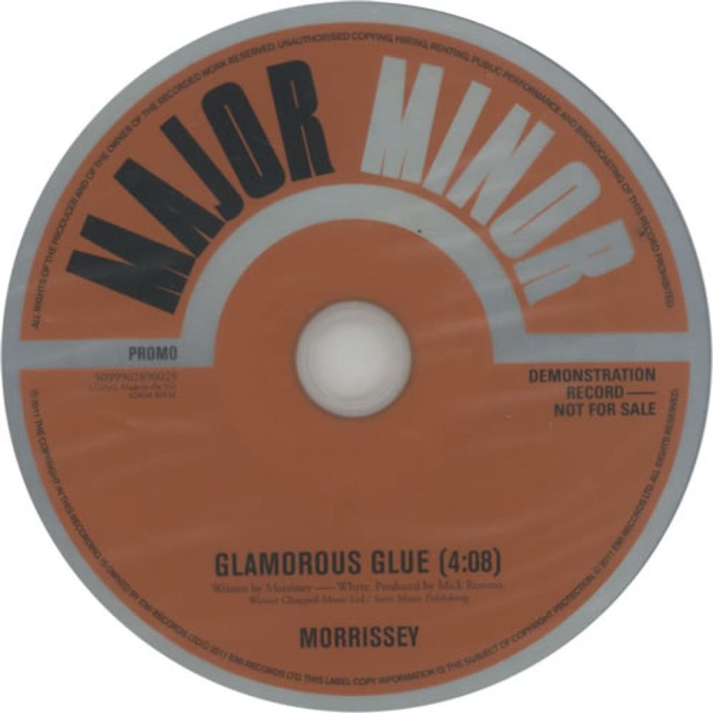 Morrissey Glamorous Glue UK Promo CD single (CD5 / 5") MORC5GL551676