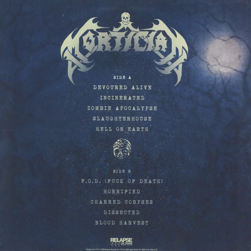 Mortician Zombie Apocalypse - Sea Blue vinyl US vinyl LP album (LP record) 781676696918