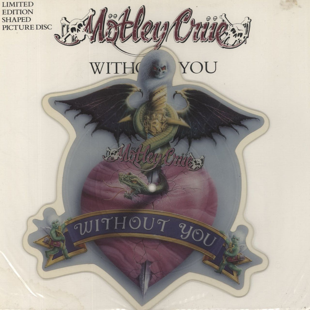 Motley Crue Without You UK shaped picture disc (picture disc vinyl record) EKR109P