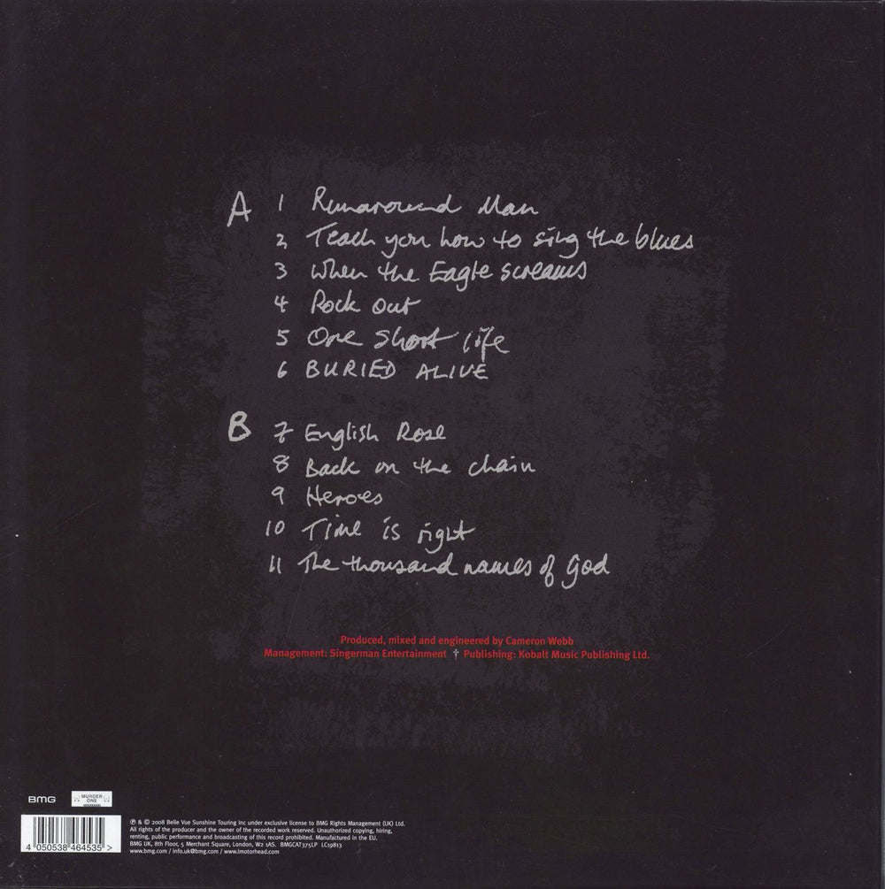 Motorhead Motorizer UK vinyl LP album (LP record) 4050538464535