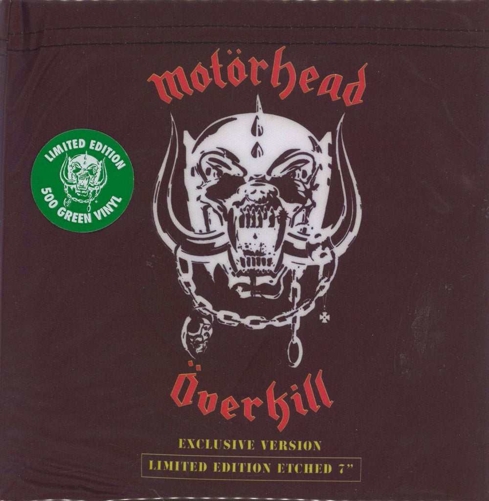 Motorhead Overkill (Exclusive Version) - Green Vinyl + Numbered US 7" vinyl single (7 inch record / 45) CLO0237VL