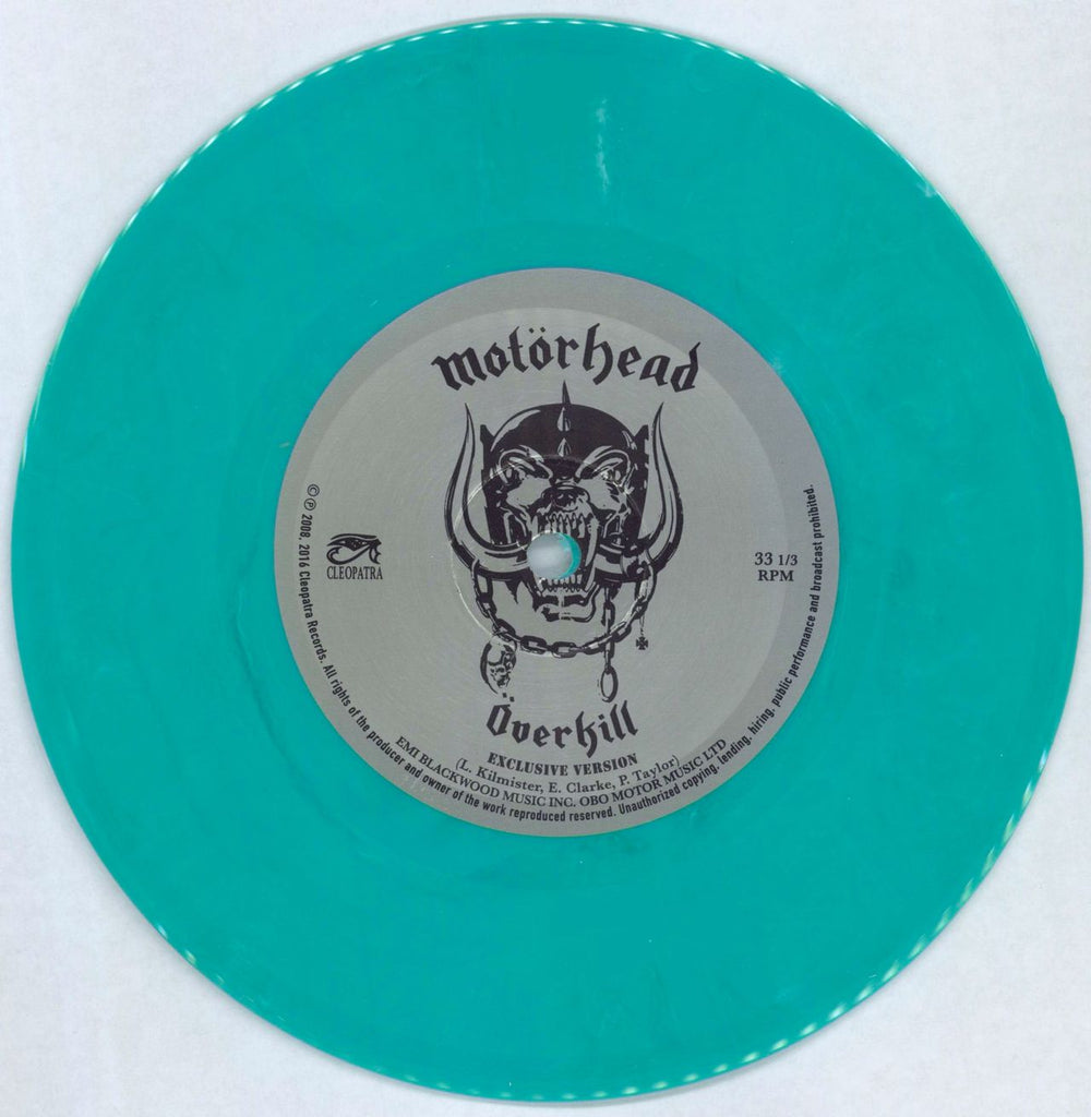 Motorhead Overkill (Exclusive Version) - Green Vinyl + Numbered US 7" vinyl single (7 inch record / 45) MOT07OV777796