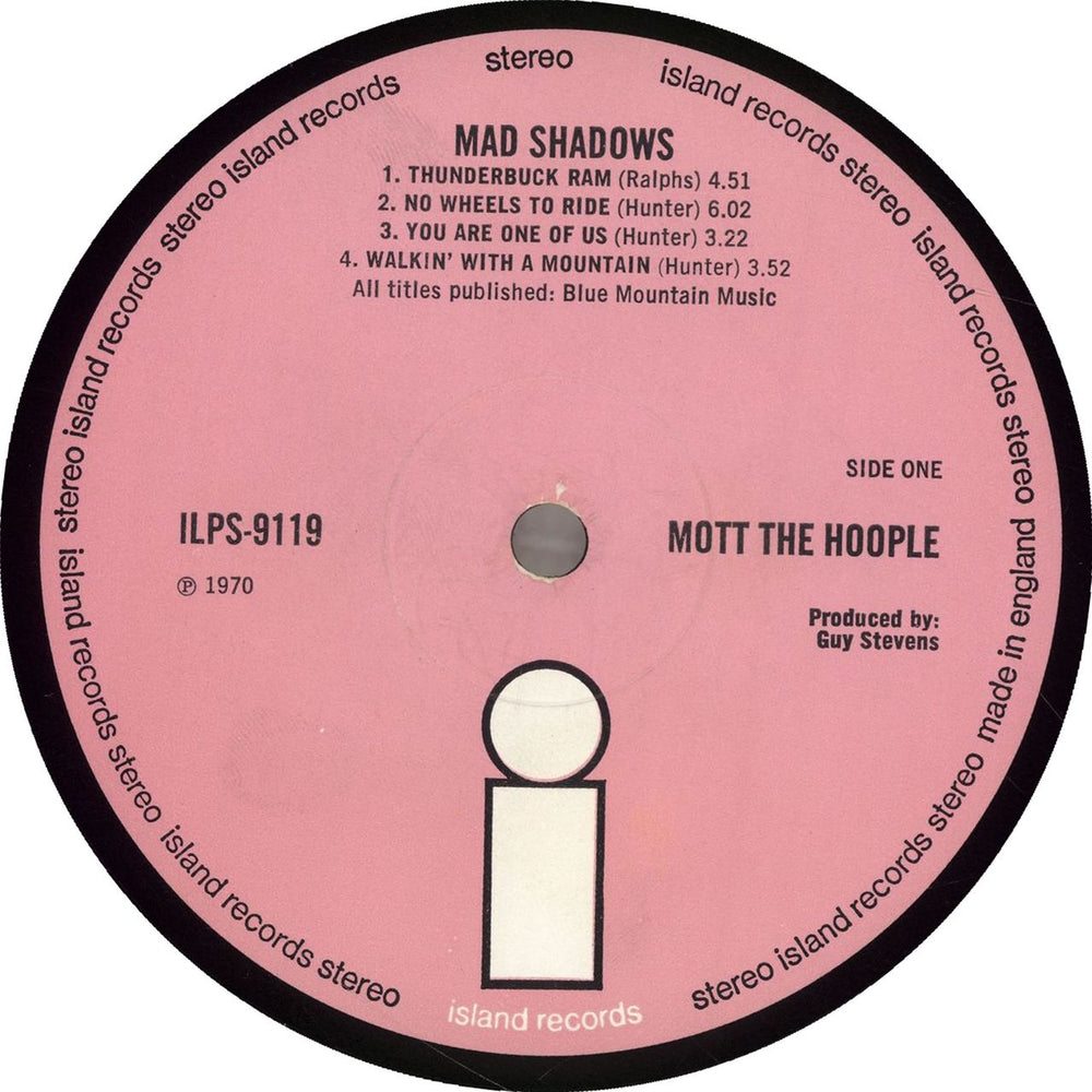 Mott The Hoople Mad Shadows - 1st - VG UK vinyl LP album (LP record)